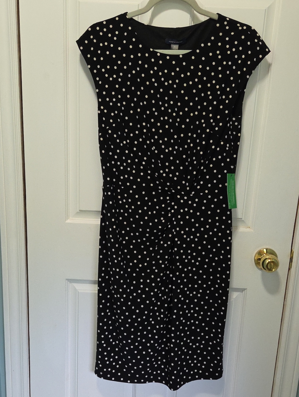 Women's Tommy Hilfiger Black Polka Dot Sheath Dress